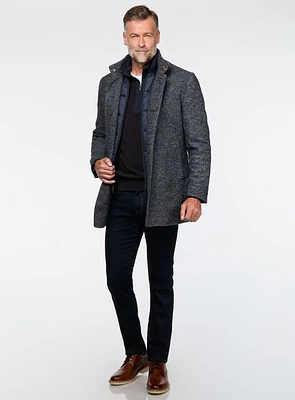 Navy Knit Overcoat