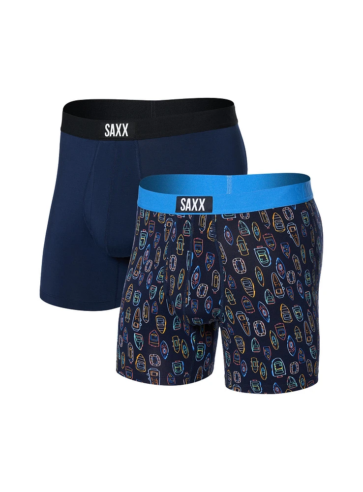 'Bunch O Boats' Print Boxer Underwear Duo