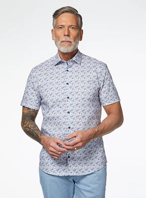 Water Drops Print Short Sleeve Shirt