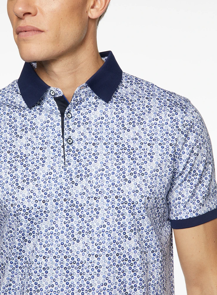 Micro Daisy Blue Polo