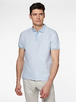 Polo en tricot texturé
