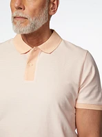 Polo en tricot texturé
