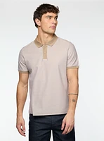 Polo en tricot texturé