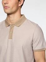 Polo en tricot texturé