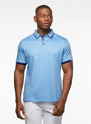 Blue Knit Polo