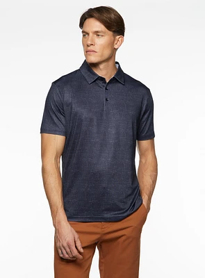 Black Crosshatch Performance Polo