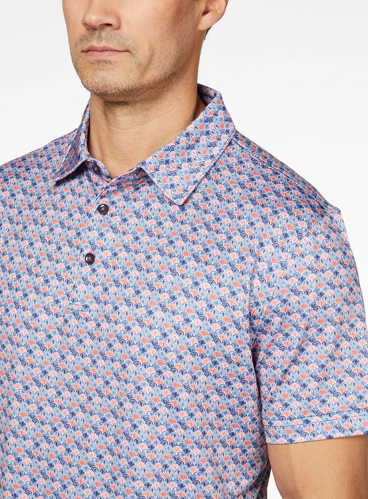 Polo performance à motif de coquillage