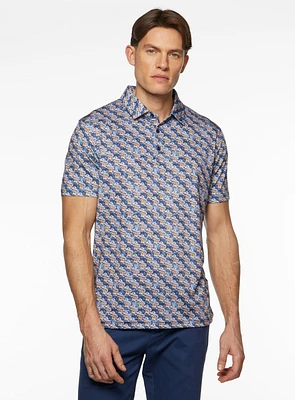 Polo performance à motif floral