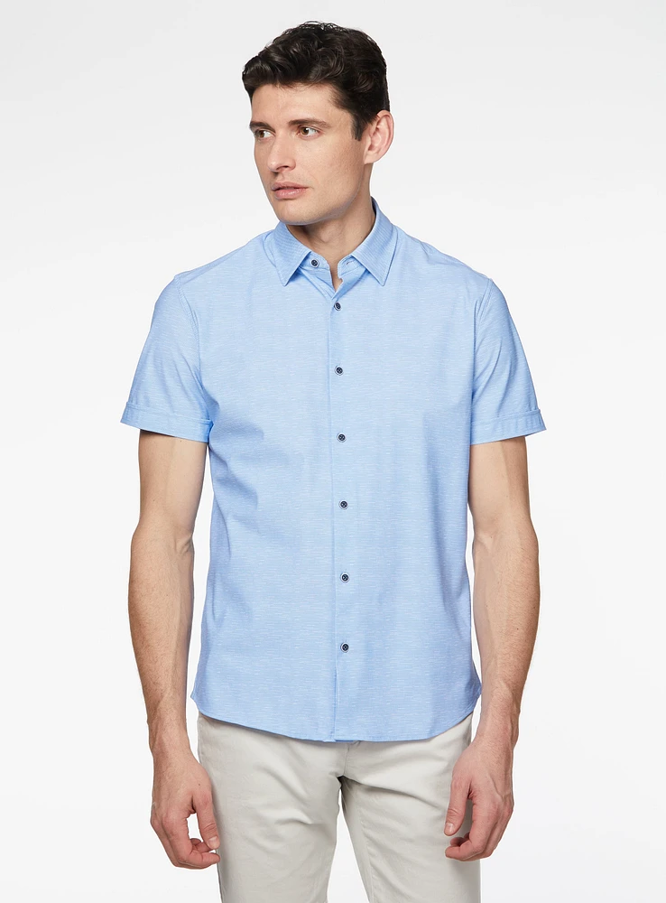 Neat Print Stretch Shirt