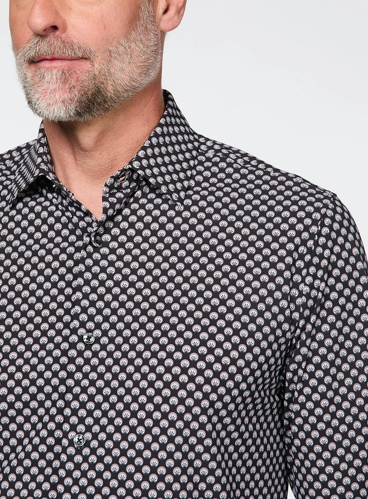 Chemise extensible à motif d'éventails