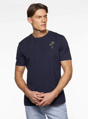 T-shirt à imprimé de palmier