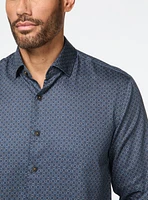 Chemise satinée à motif de bulles
