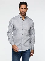 Chemise satinée à motif de bourgeons