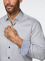 Chemise satinée à motif de bourgeons