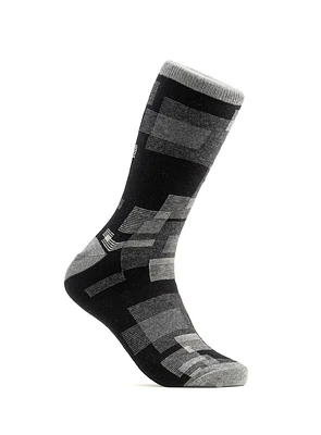 Chaussettes noires à carrés multiples