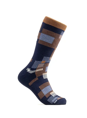 Chaussettes marines à carrés multiples