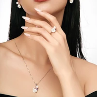 Floral Pearl Multi-Stone Pendant