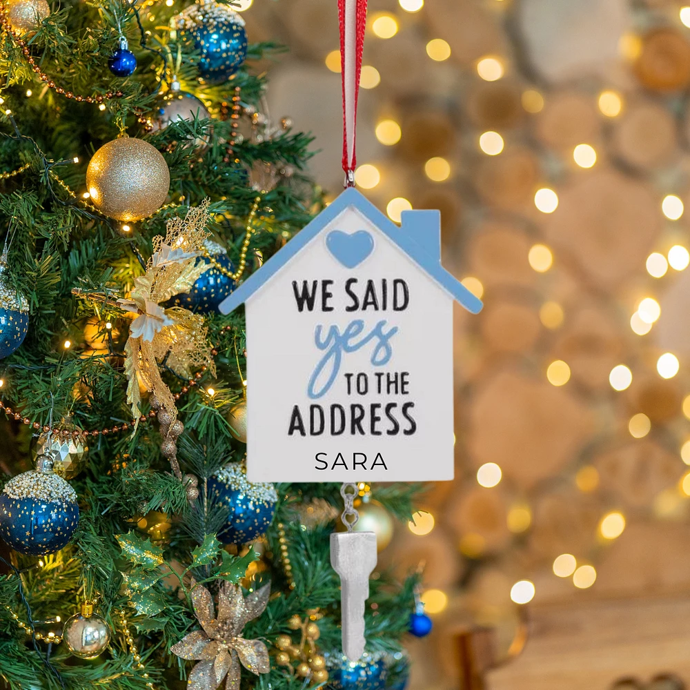 We Said Yes to the Address House w/Dangling Ornament