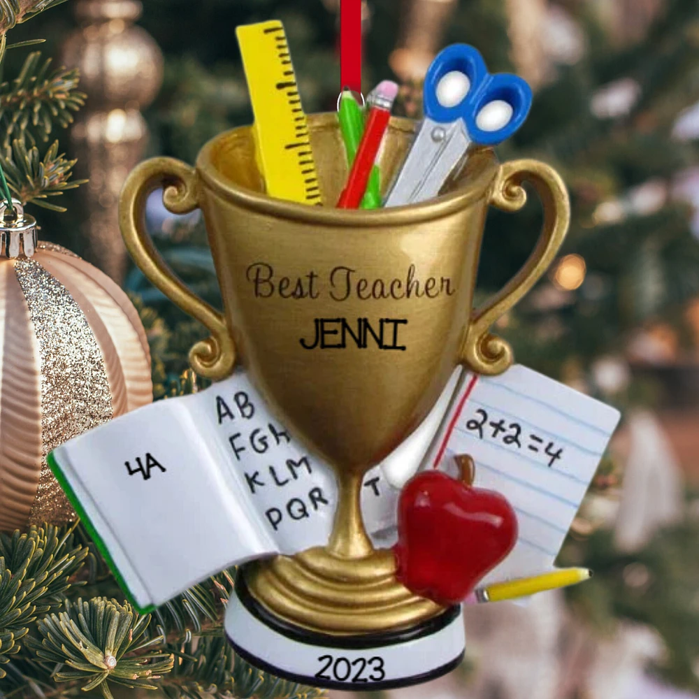 Best Teacher Trophy Ornament
