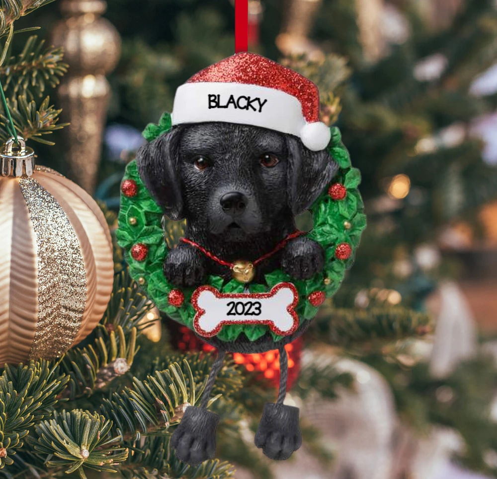 Black Lab Dog Ornament
