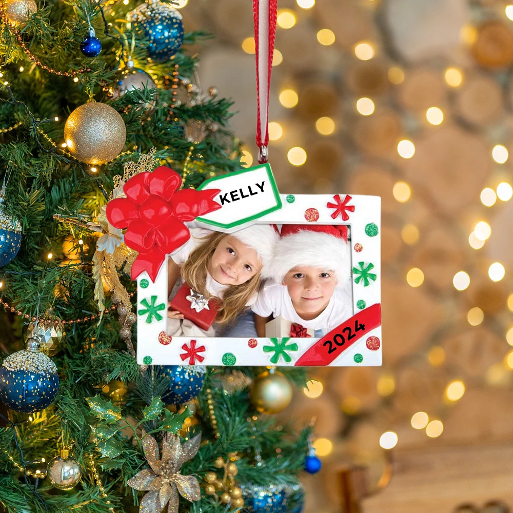 Christmas Frame Red Green Ornament