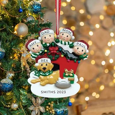 Doghouse Family of 4 Ornament