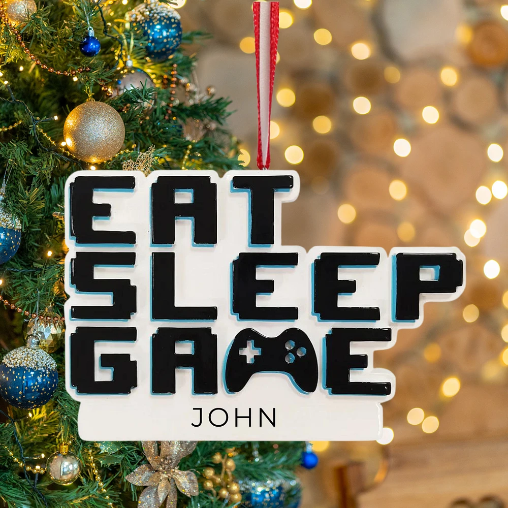 Eat, Sleep, Game Ornament