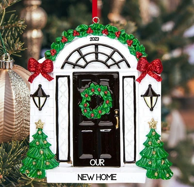 Elegant Black Door Ornament
