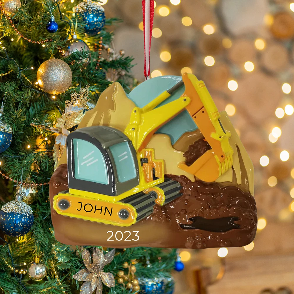 Excavator Ornament