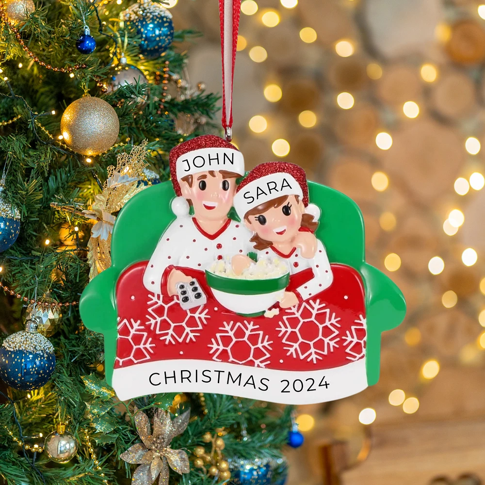 Family of 2 Movie Night Ornament