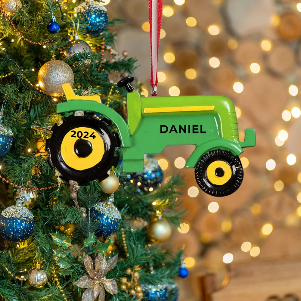 Green Tractor Ornament