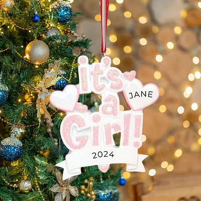 It's a Girl Baby Ornament