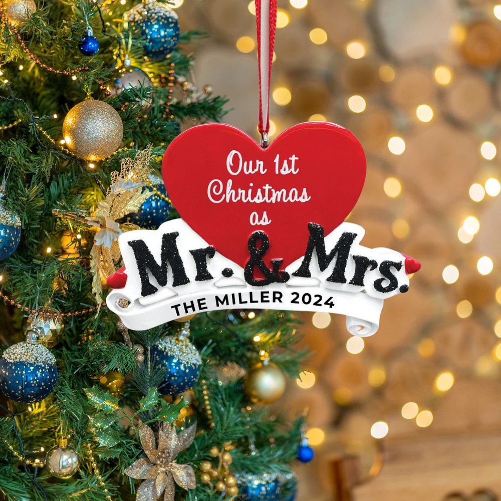 Mr. & Mrs - Our 1st xmas Ornament