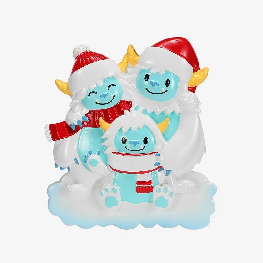 Yeti Family of 3 Ornament