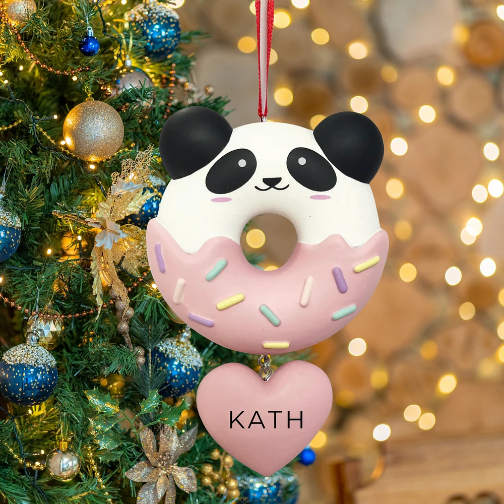Panda Donut Ornament