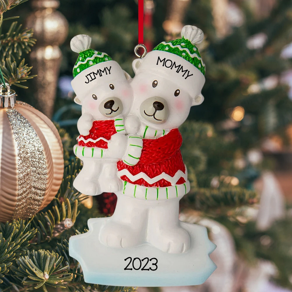 Parent with 1 Kid Ornament
