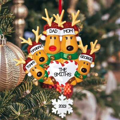 Reindeer Family of 5 Ornament