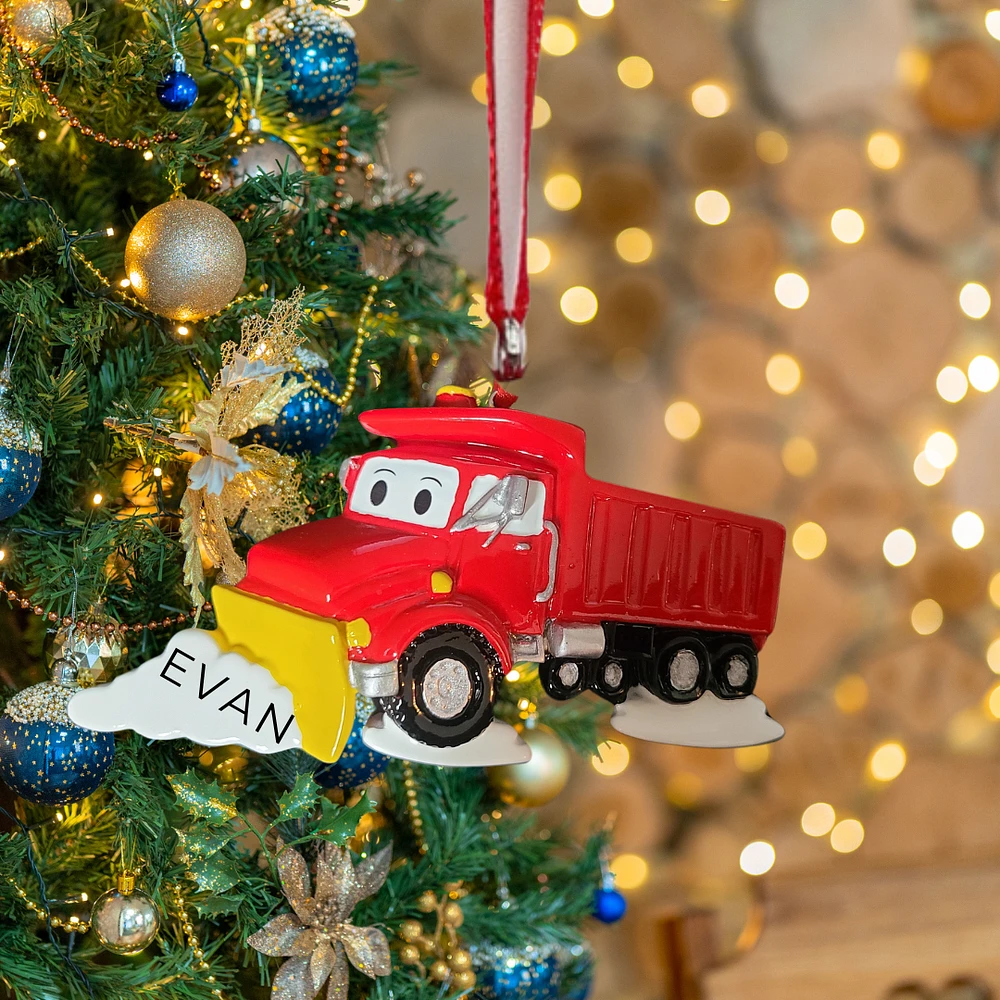 Snow Plow Ornament