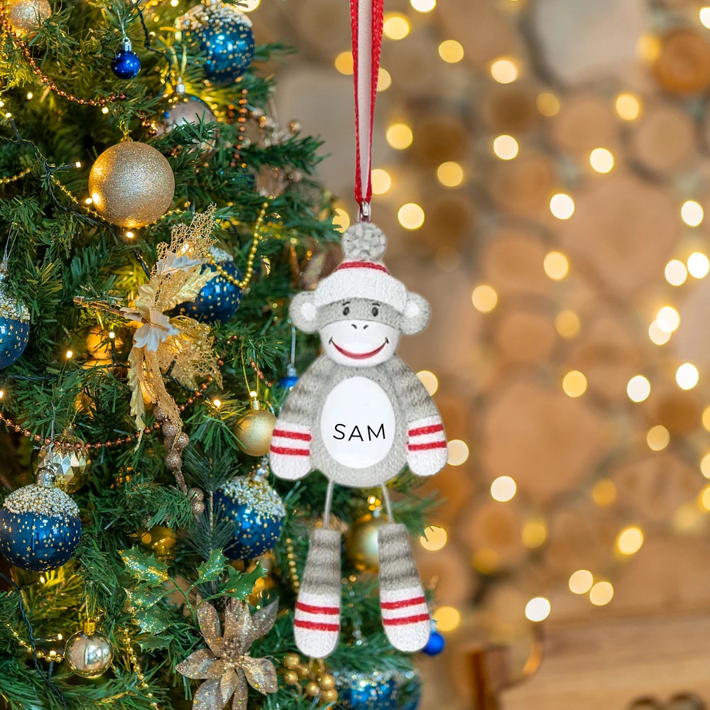 Sock Monkey Ornament