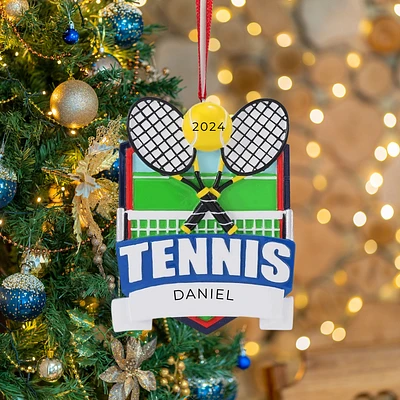 Tennis Shield Ornament
