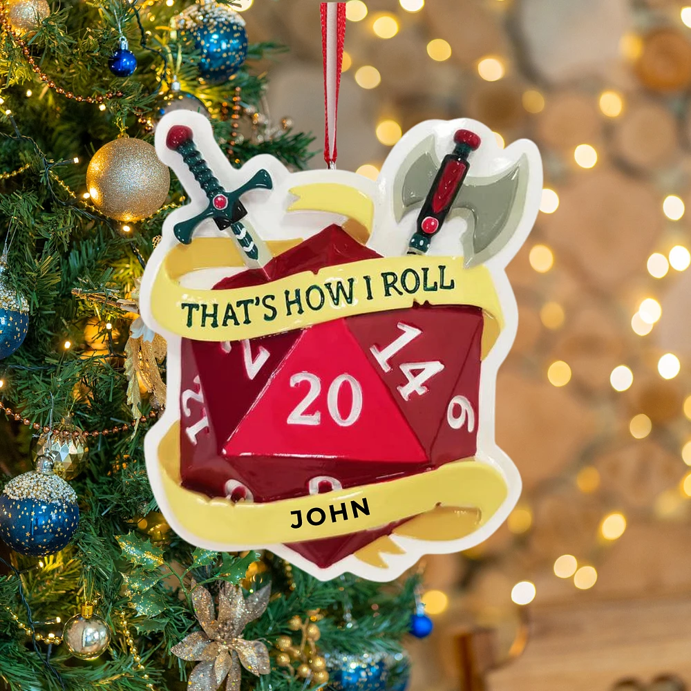 "That's How I Roll" RPG Dice Ornament