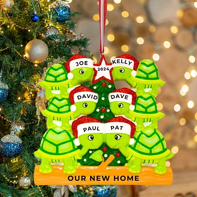 Turtle Family of 6 Ornament