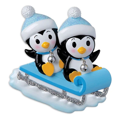 Penguin On Sled Ornament