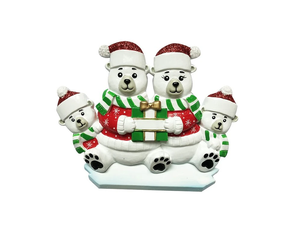 Polar Bear Family of Ornament