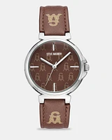 STACKED LOGO WATCH BROWN MULTI