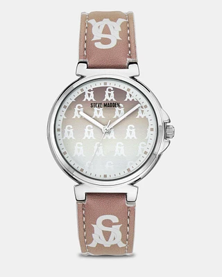 STACKED LOGO WATCH BLUSH MULTI