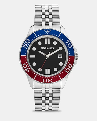 CLASSIC STATEMENT WATCH SILVER MULTI