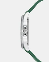RUBBERIZED ENAMEL CASE WATCH GREEN MULTI