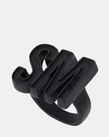 SM LOGO RING BLACK