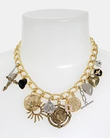 CHUNKY CHARM NECKLACE GOLD